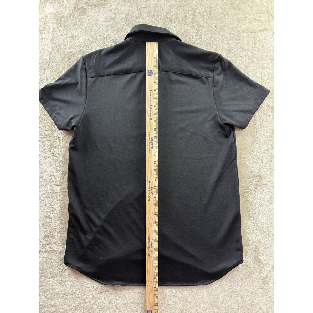 Bylt Premium Basics Executive Fit Short Sleeve Button Up Men's Size M Black - Picture 4 of 6